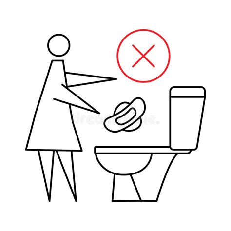 Geen Maandverband In Het Toilet Spoelen Gooi Geen Items Naar Beneden