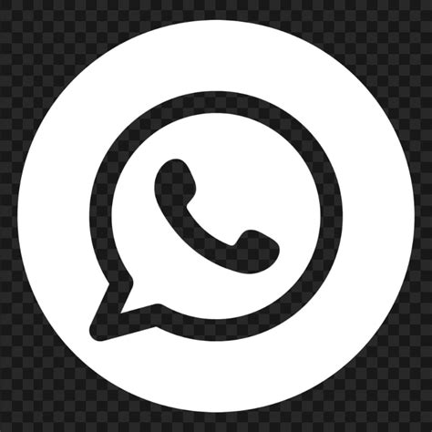 Hd Round White Outline Whatsapp Wa Whats App Logo Icon Png Citypng