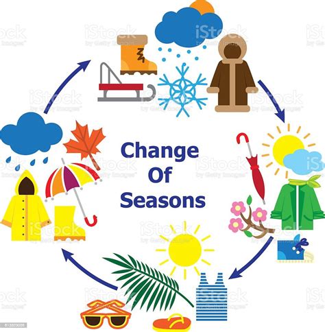 Change Of Seasons Illustration Stock Illustration Download Image Now