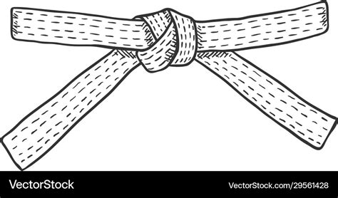 Sketch Karate Belt Royalty Free Vector Image Vectorstock