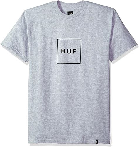 Huf Mens Box Logo Ss Tee Grey Heather Xxl Clothing
