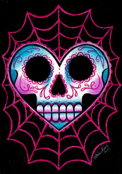 Sugar Skull Heart By Misscarissarose On Deviantart