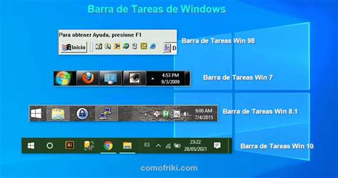 La Barra De Tareas De Windows Comofriki