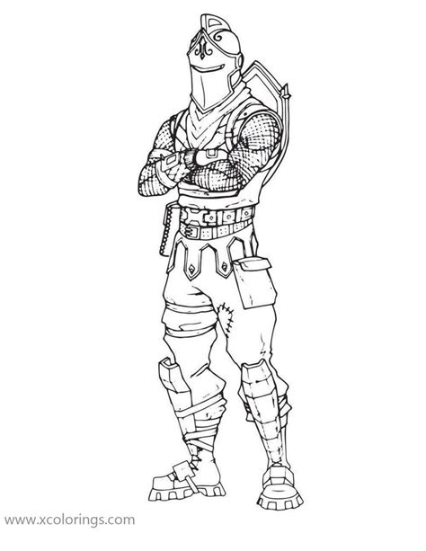 Black Knight From Fortnite Coloring Page