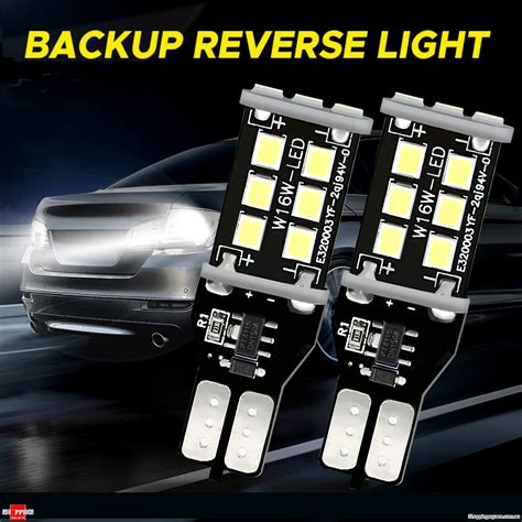 2pcs Car Led Backup Reverse Lights 1200lm Bulbs 906 W16w Error Free 7