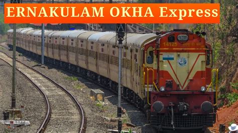 Ernakulam Okha Express Chugging Ernakulam Alco Wdm3a Konkan Railway