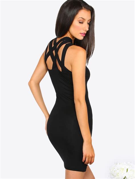 shop lattice yoke bodycon dress online shein offers lattice yoke bodycon dress and more to fit