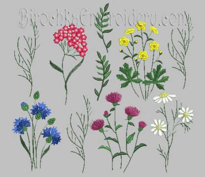 A couple weeks ago, when i reviewed the book bibliocraft by jessica pigza, i might have mentioned that i have a thing about libraries and the wonderful. Wildflowers set machine embroidery designs - Birochka ...