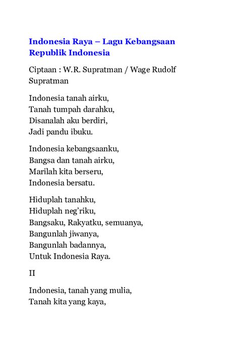 15 Lagu Kebangsaan Indonesia Nureriena96
