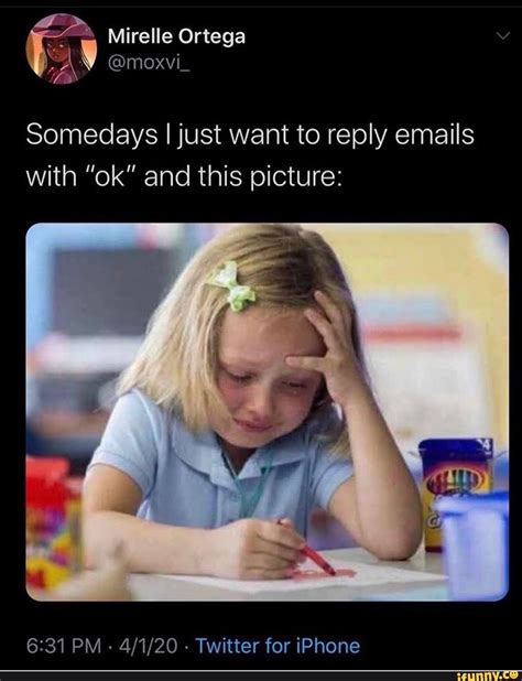 Somedays I Just Want To Reply Emails With Ok And This Picture Pm Twitter For Iphone Ifunny