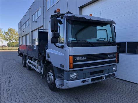 Daf 75 Cf Oprijwagen Met Autolaadkraan Verhoef Machinehandel