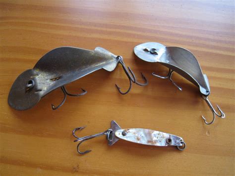 Three Metal Vintage Fishing Lures Etsy