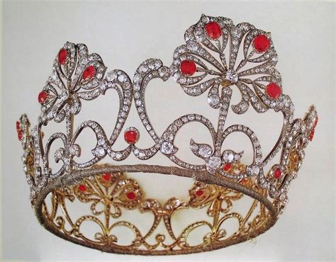 Romanov Ruby Lotus Tiara Russia 1874 Made By Bolin Rubies Diamonds