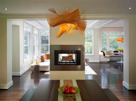 Double Sided Fireplace Designs For Your Living Room Impressive