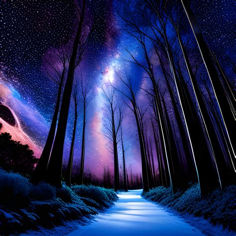Galaxy Forest Ai Generated Artwork Nightcafe Creator