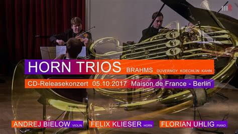 Felix Klieser Horn Trios Cd Präsentation And Interviews Youtube