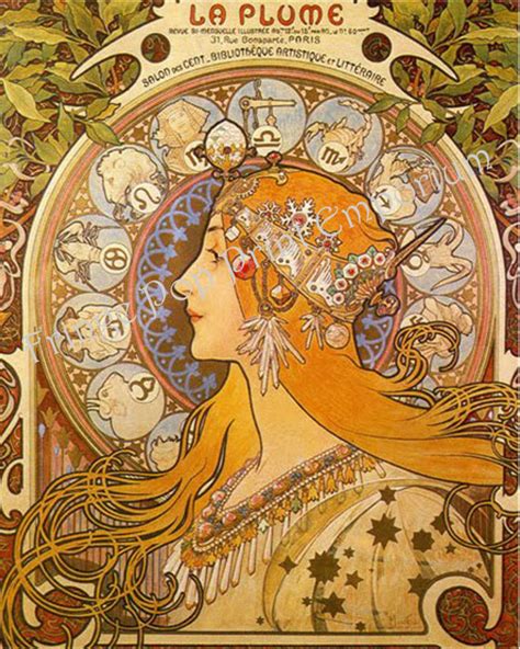 Art Nouveau Art Deco Art Print 8 X 10 Celestial Goddess Astrology Zodiac Etsy Arte De Art