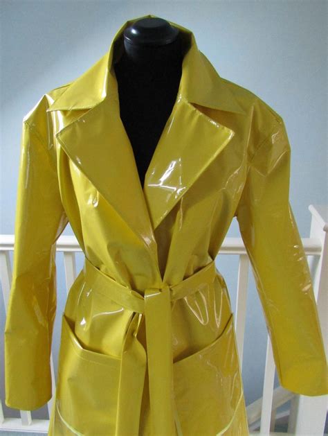 Raincoat Pvc Unlined Full Length Coat Various Colours Etsy