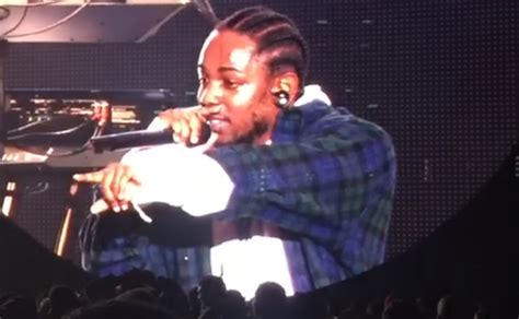 kendrick lamar brings a fan up on stage to rap his song but he spits a freestyle instead video
