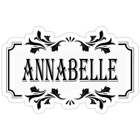 Frame Name Annabelle Stickers By Pm Names Redbubble