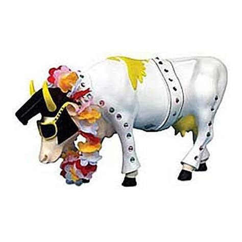 Cow Parade Rock N Roll Elvis Cow Figurine Collectible
