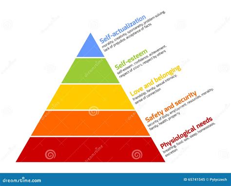 Maslows Pyramid Of Needs Stock Vector Image 65741545