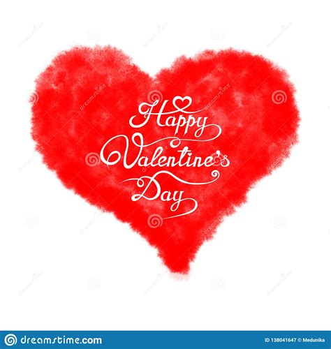 Happy Valentines Day Romantic Greeting Card Illustration Stock Vector
