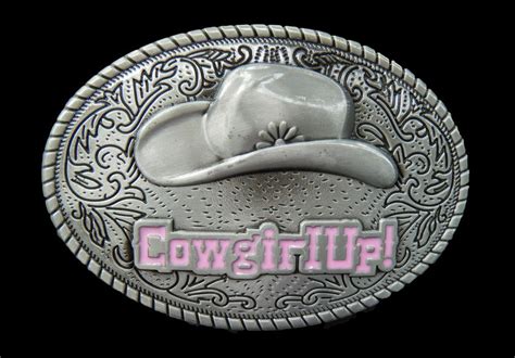 Western Cowgirl Rodeo Floral Flower Cowboy Hat Belt Buckle Boucle De