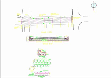 Pavimentação De Uma Rua Em Autocad Baixar Cad 55203 Kb Bibliocad