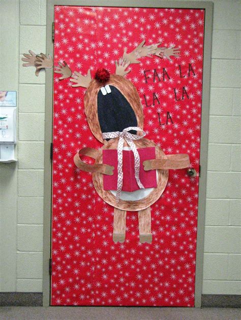 Singing Reindeer Christmas Door Decorations Door Decorating Contest