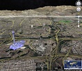 3D building model superimposed on satellite imagery by Google Earth ...