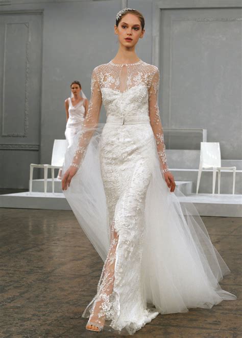 Monique Lhuillier Vintage Sheath Wedding Gown