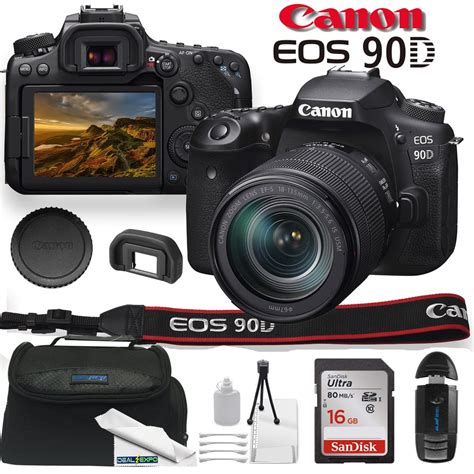 Canon Eos 90d Dslr Camera With 18 135mm Lens Deal Expo Essential Kit