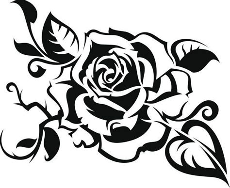 Related Image Rose Stencil Silhouette Stencil Tribal Rose Tattoos