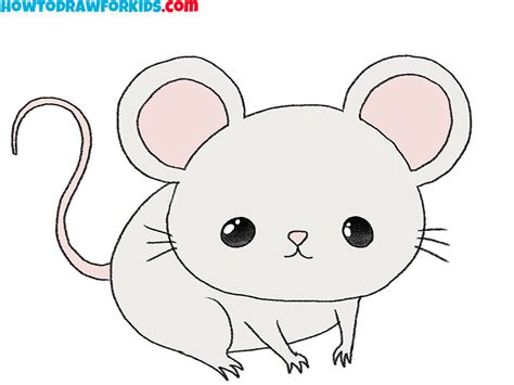 How To Draw A Cartoon Mouse Easy Drawing Tutorial For Kids
