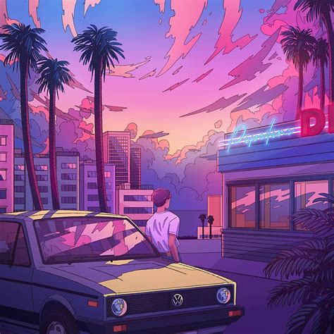 Anime 80s City Background Gambar Wallpaper Keren