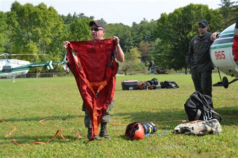 Camden Fire Dept Maine Forest Ranger Pilots Practice Short Haul