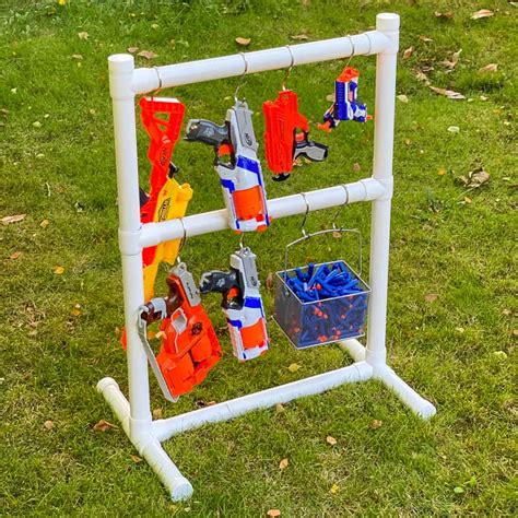 Here is a real simple diy nerf gun storage rack system for under $$20.00 bucks. Diy Nerf Gun Rack - 24 Ideas for Diy Nerf Gun Rack - Home, Family, Style and ... - I am always ...