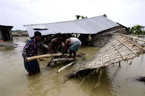 Assam Flood Situation Worsens 50 Dead 24 Lakh Hit