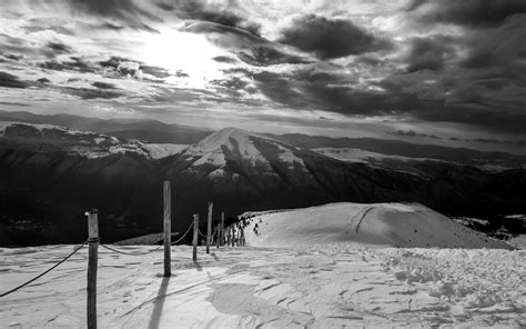 Wallpaper Sunlight Landscape Mountains Hill Nature Sky Snow