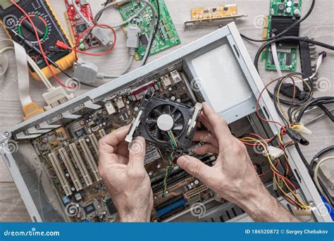 Repairing And Assembling A Desktop Computer Stock Photo Image Of