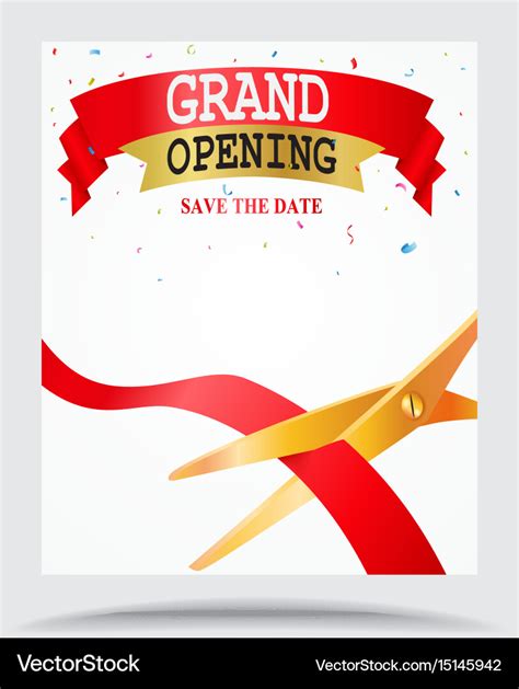 Grand Opening Background Royalty Free Vector Image