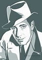 Humphrey Bogart | Silhouette art, Vector portrait illustration, Vector ...