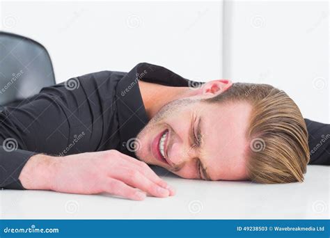 Stressed Businessman Banging His Head Stock Image Image Of Frustrated
