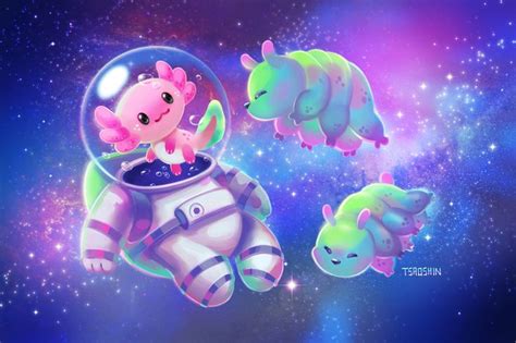 Axolotl Astronaut By Tsaoshin On Deviantart In 2021 Axolotl Art Art