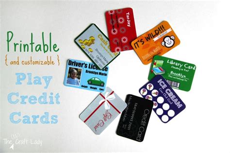 Free Printable Play Credit Cards