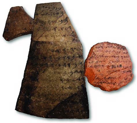 Examples Of Two Hebrew Ostraca From Arad Left Ostracon 40 95x146
