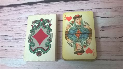 Set of playing cards Soviet playing cards a deck of playing | Etsy | Playing card deck, Vintage ...