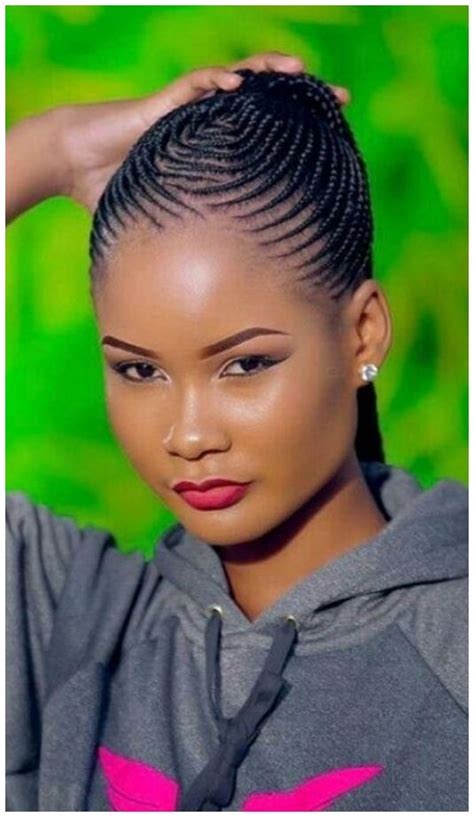 Beautiful Line Braids For Round Faces In 2021 African Hair Braiding