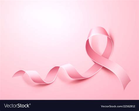 Breast Cancer Awareness Poster Pink Ribbon Vector Image